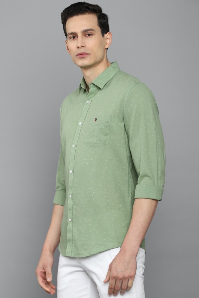 Louis Philippe - Men's Long Sleeve Button Down Shirt - Green