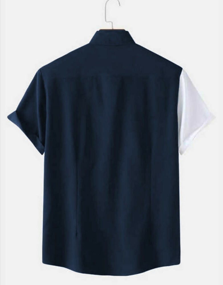 Buy True Blue Colorblock Corduroy Shirt for Men Online in India