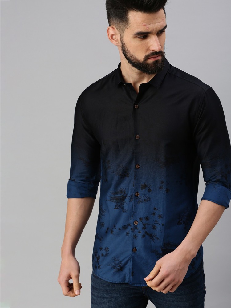 oquent Men Dyed/Ombre, Embellished Casual White Shirt - Buy oquent Men  Dyed/Ombre, Embellished Casual White Shirt Online at Best Prices in India