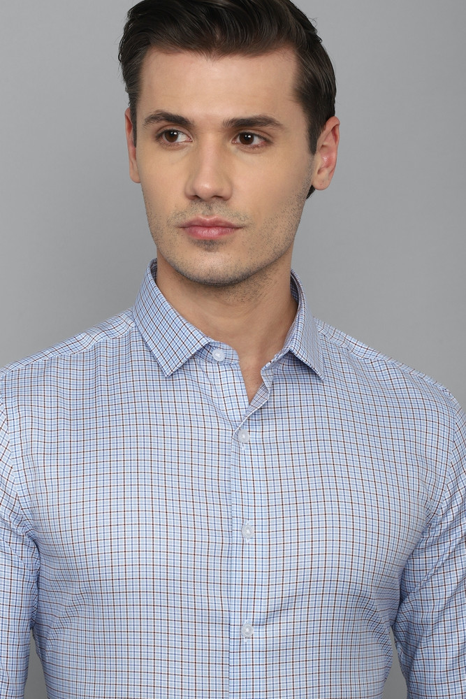 LOUIS PHILIPPE Men Checkered Formal Blue Shirt Buy LOUIS PHILIPPE Men Checkered Formal Blue Shirt Online at Best Prices in India Flipkart