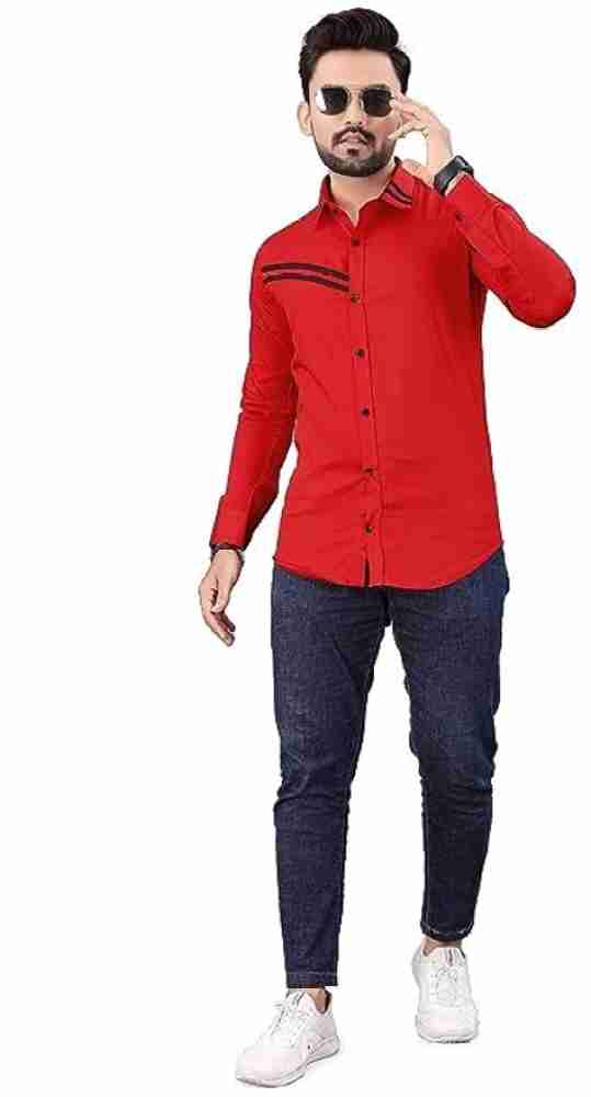 Men Regular Fit Printed Ribbed Collar Casual Shirt - Xxl, Free Delivery at  Rs 299, Men Printed Shirt