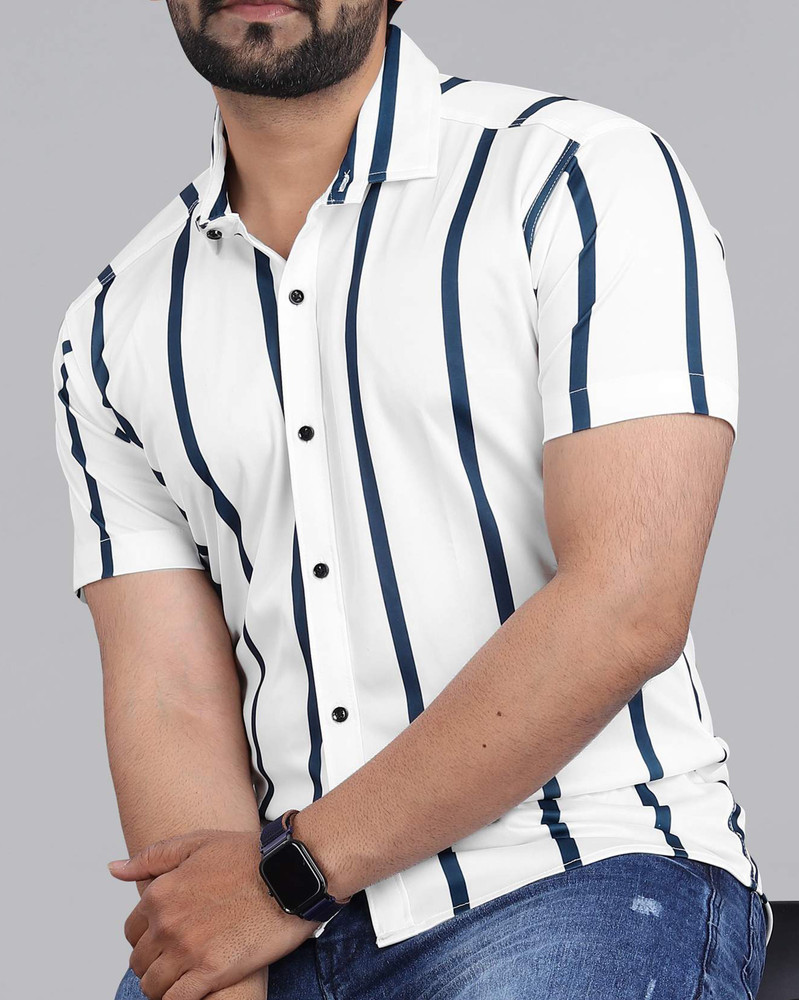 sti Men Printed Casual White Shirt Buy sti Men Printed Casual White Shirt Online at Best Prices in India Flipkart
