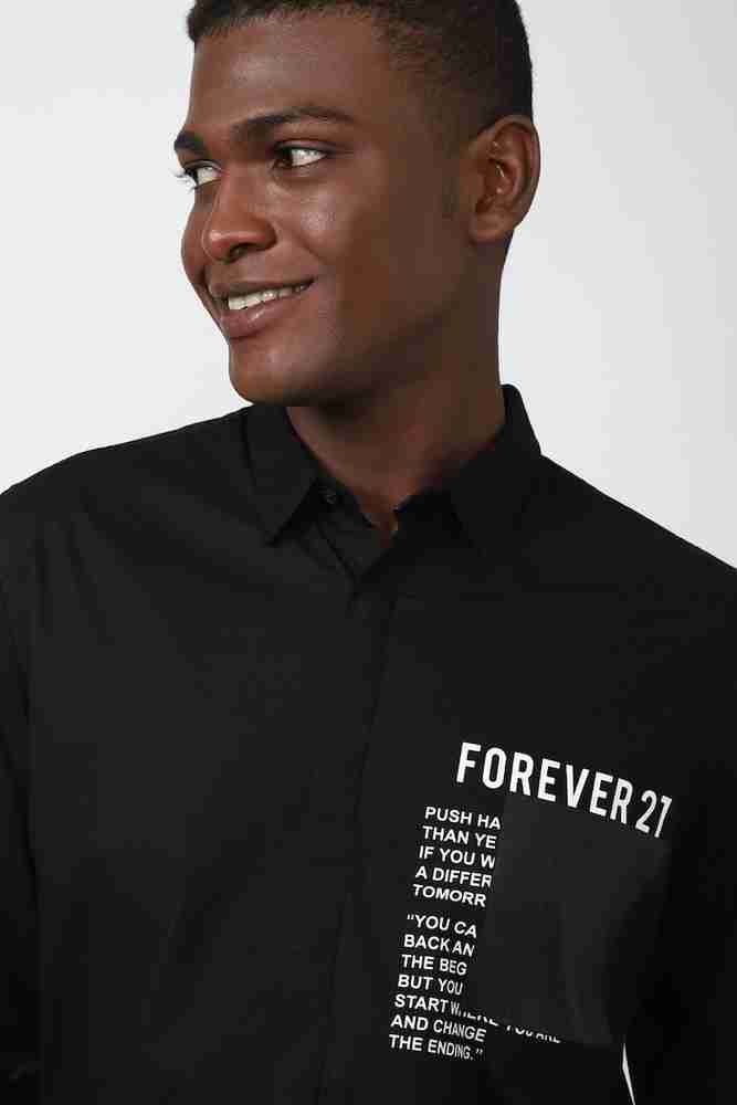 FOREVER 21 Men Solid Casual Black Shirt Buy FOREVER 21 Men Solid Casual Black Shirt Online at Best Prices in India Flipkart