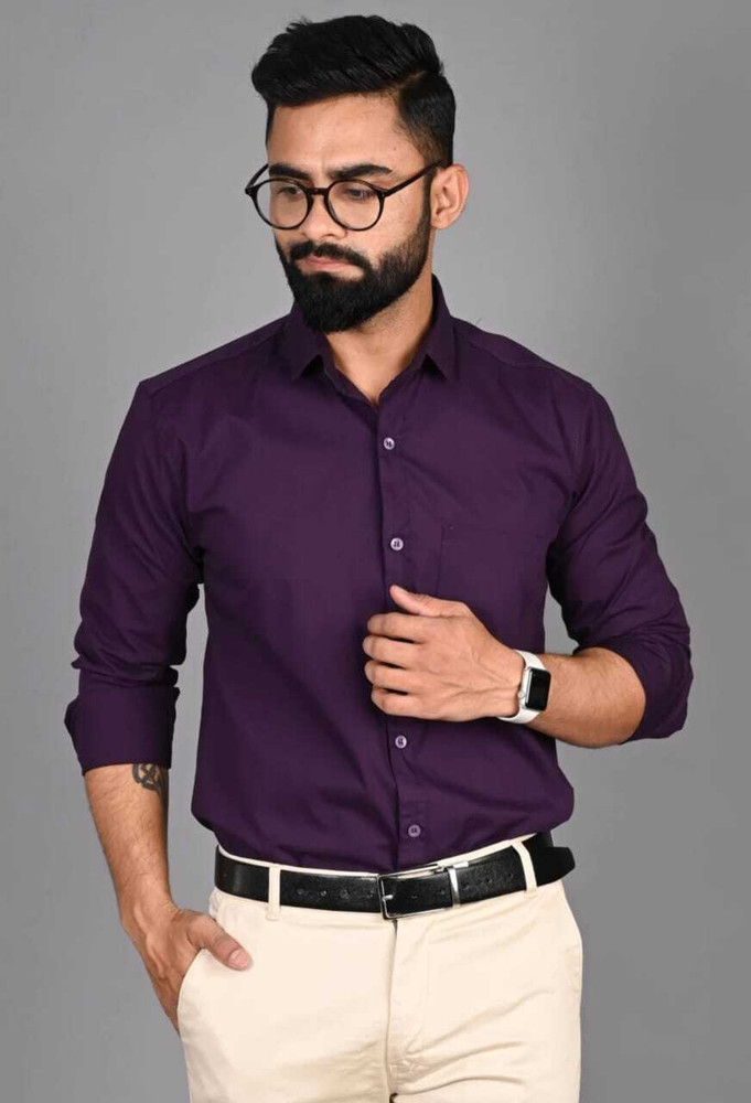 Netplay Men Solid Formal Purple Shirt Buy Netplay Men Solid Formal Purple Shirt Online at Best Prices in India Flipkart
