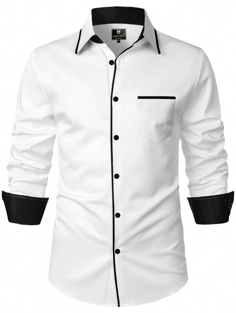 Praizy Men Solid Casual White Shirt - Buy Praizy Men Solid Casual White  Shirt Online at Best Prices in India