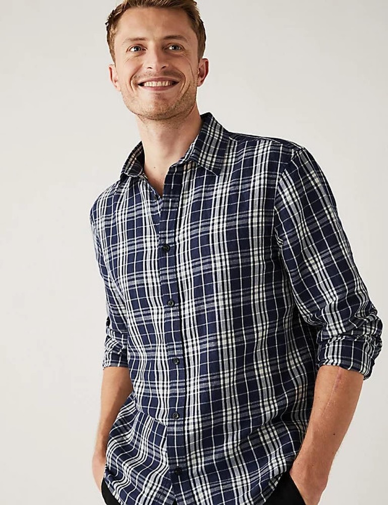 Marks and spencer on sale mens shirts casual