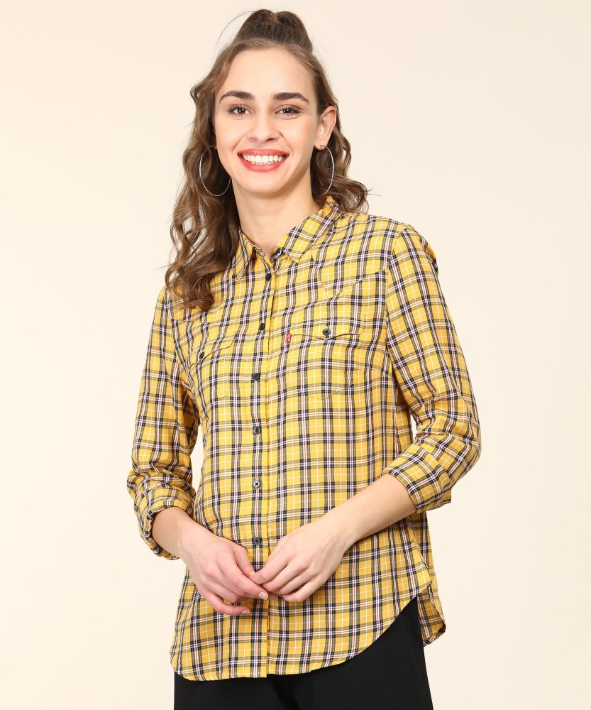 Levis check shirt clearance womens