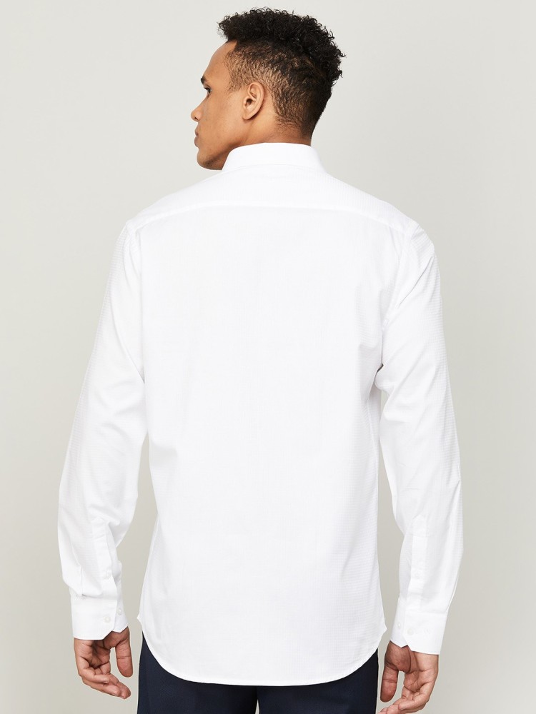 Regular Fit Long-sleeved Shirt - White - Men