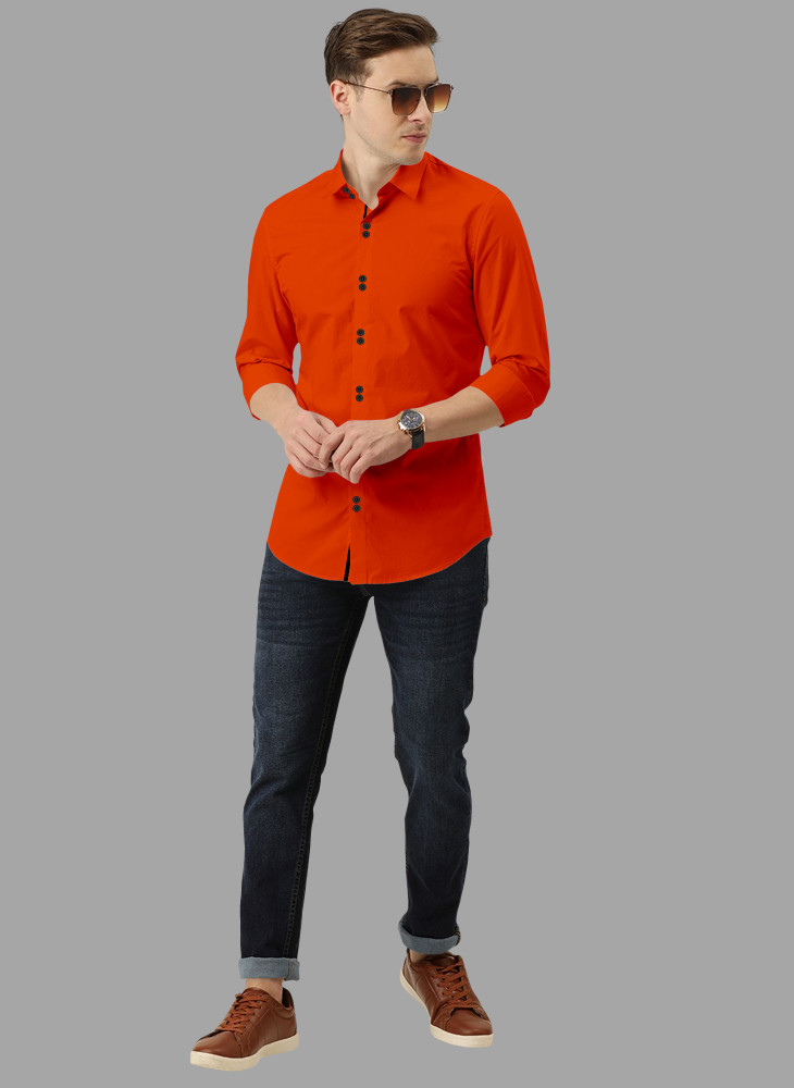 Orange shirt store and jeans