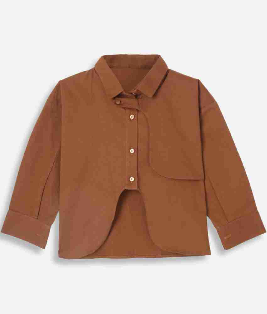 Kico Girls Solid Casual Brown Shirt Buy Kico Girls Solid Casual Brown Shirt Online at Best Prices in India Flipkart