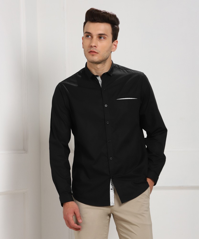 Buy Men's Jet Black Colour Shirt Online India