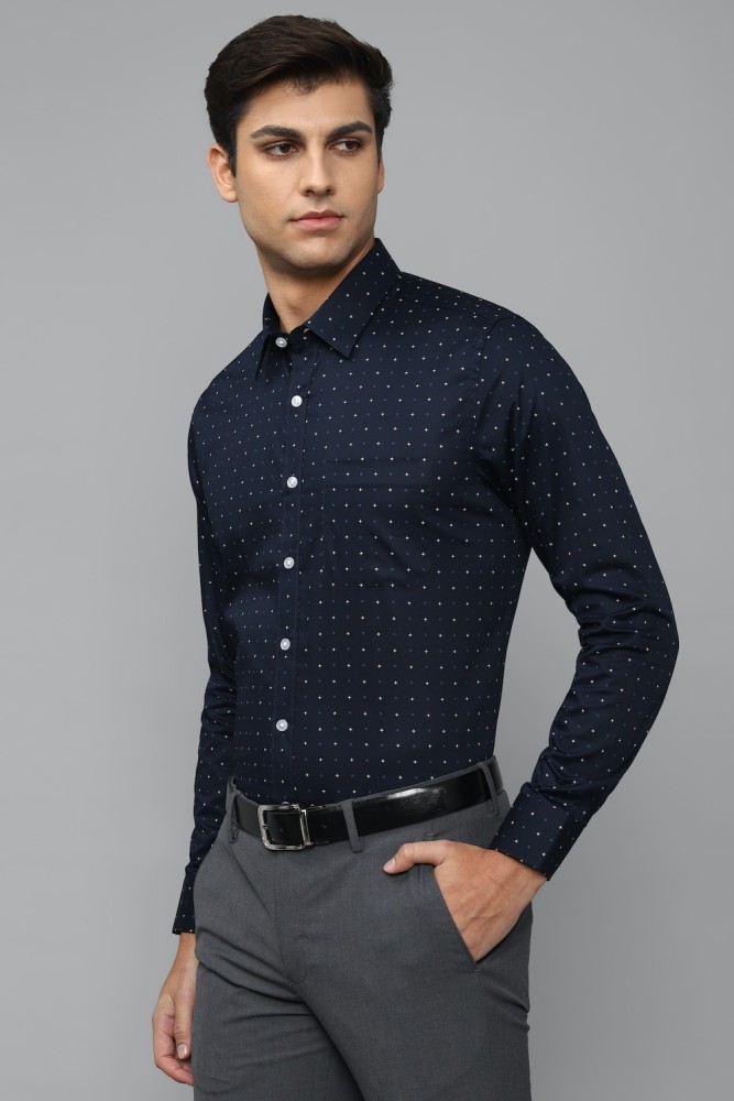 Louis Philippe Formal Shirts : Buy Louis Philippe Men Blue Slim Fit Print  Full Sleeves Formal Shirt Online