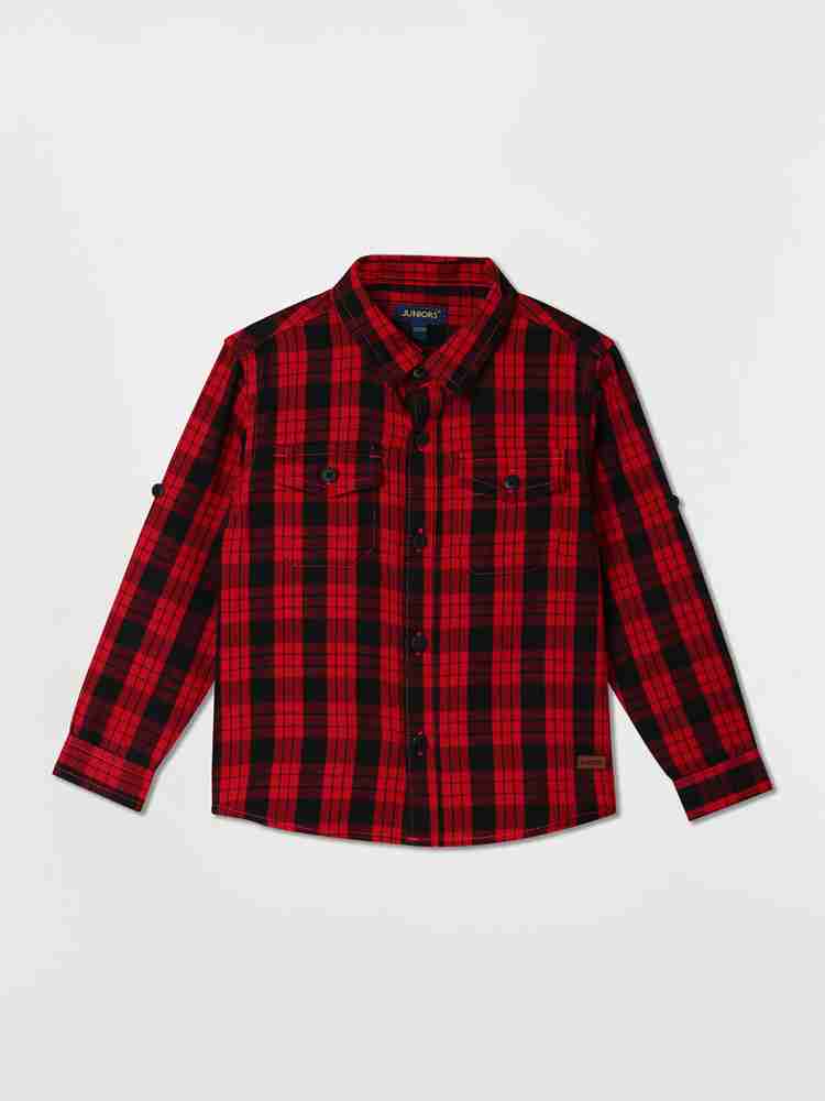 Red dress shirts for juniors 2025