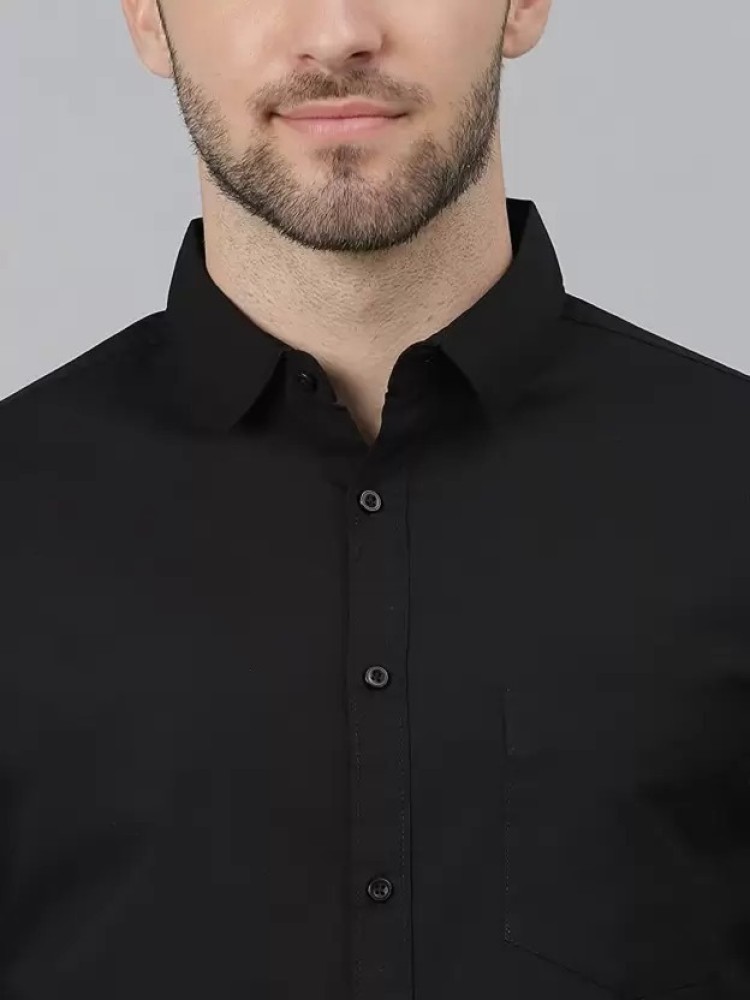 SIVAYFASHION Men Solid Casual Black Shirt - Buy SIVAYFASHION Men