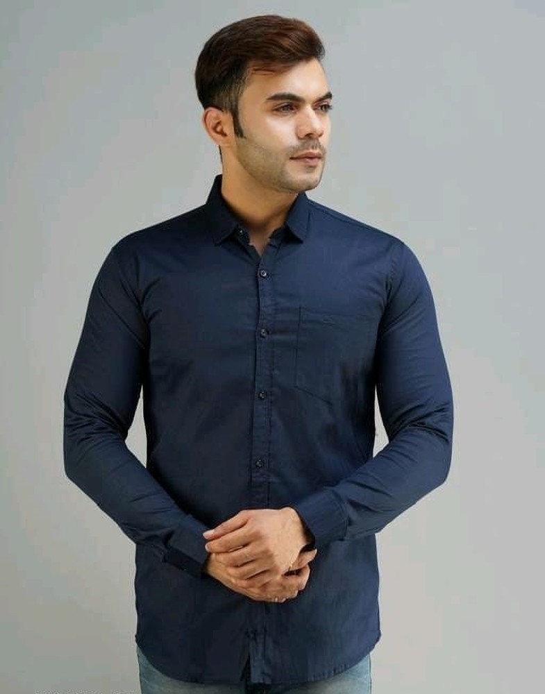 navy blue shirt flipkart