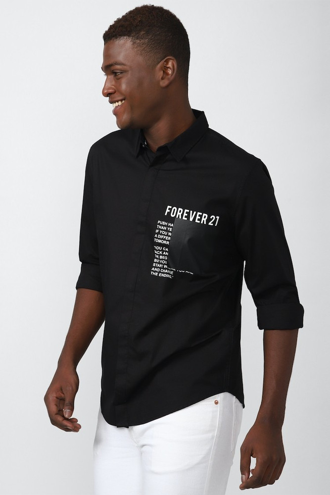FOREVER 21 Men Solid Casual Black Shirt Buy FOREVER 21 Men Solid Casual Black Shirt Online at Best Prices in India Flipkart