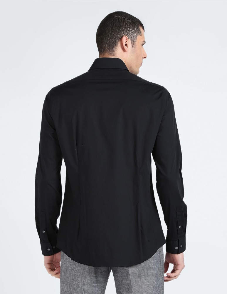 Calvin Klein Jeans Men Solid Casual Black Shirt - Buy Calvin Klein