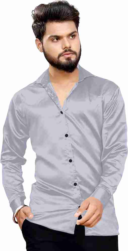 silver colour shirt