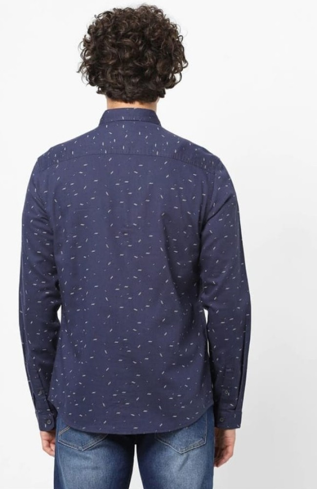 Buy dnmx Men Printed Casual Blue Shirt Online at Best Prices in