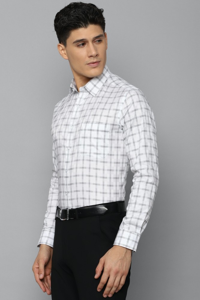 LOUIS PHILIPPE Men Checkered Formal Brown, White Shirt - Buy LOUIS