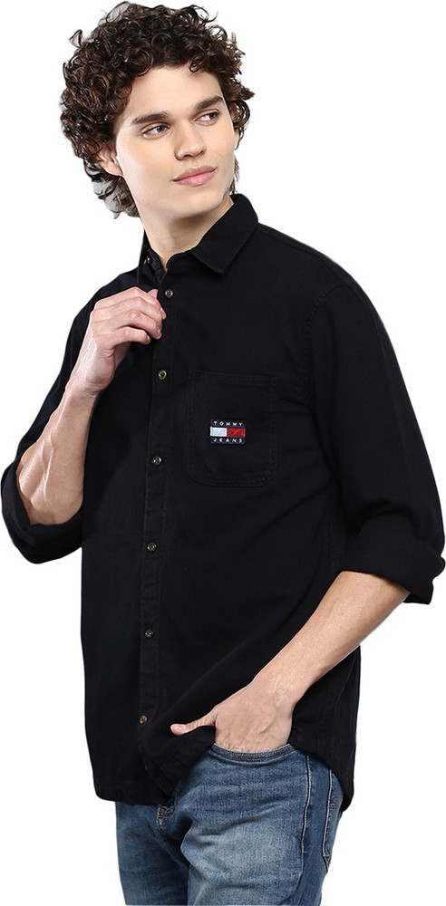 Tommy jeans black shirt on sale