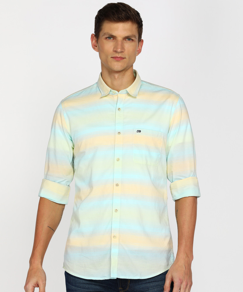Flipkart Peter England White Casual Shirts Striped Shirt Peter