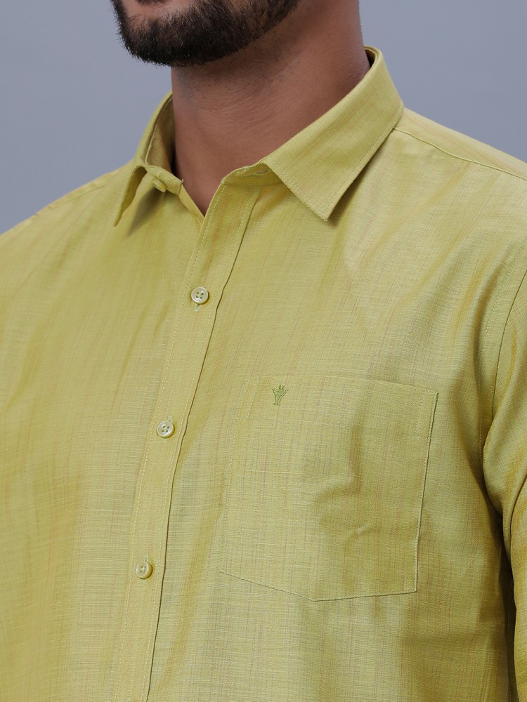 Ramraj Cotton Men Solid Casual Light Green Shirt - Buy Ramraj Cotton Men  Solid Casual Light Green Shirt Online at Best Prices in India