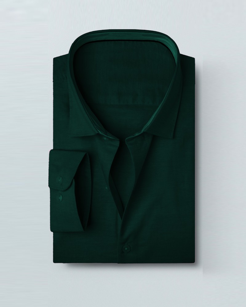 the artisan Men Solid Casual Dark Green Shirt - Buy the artisan