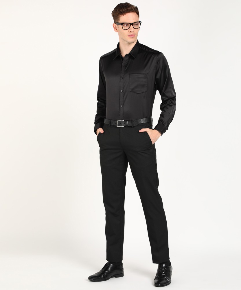 Next Look Men Solid Formal Black Shirt Buy Next Look Men Solid