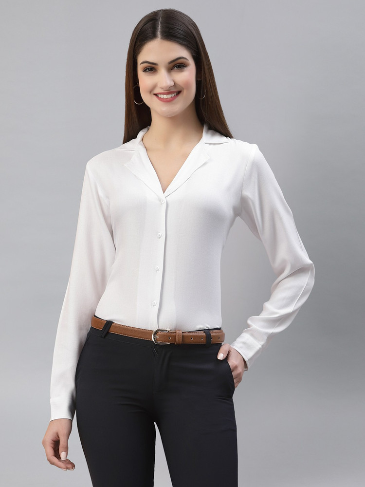 Style Quotient Women Solid Formal White Shirt - Buy Style Quotient Women  Solid Formal White Shirt Online at Best Prices in India | Flipkart.com