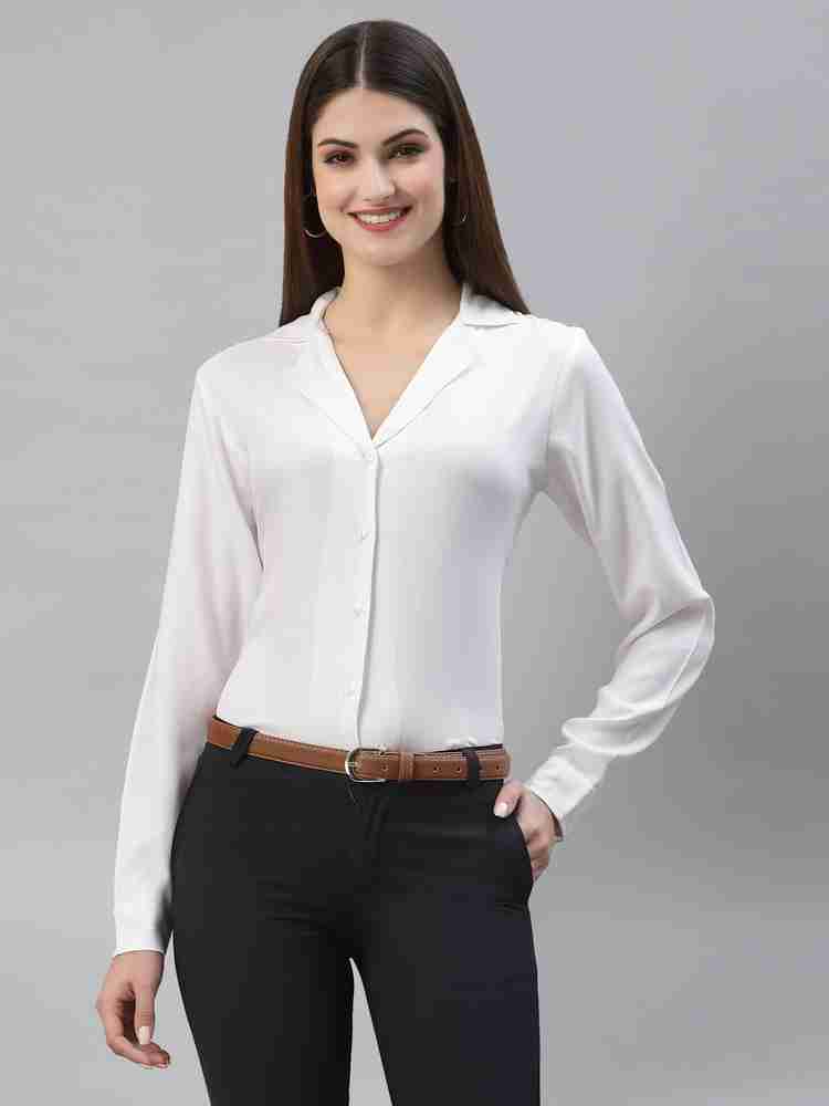 White formal shirt for ladies hotsell