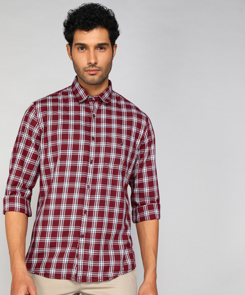 Louis Philippe Sport Men Checkered Casual Maroon Shirt - Buy Louis Philippe  Sport Men Checkered Casual Maroon Shirt Online at Best Prices in India |  Flipkart.com