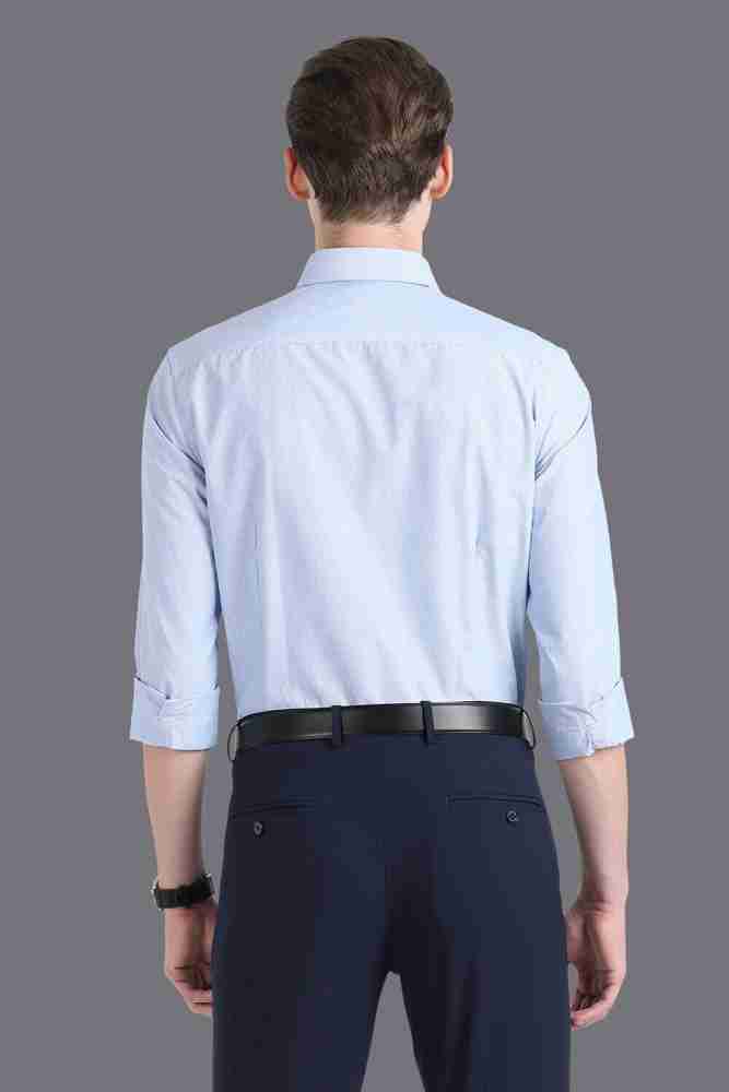 Louis Philippe Formal Shirts : Buy Louis Philippe Men Light Blue Slim Fit  Check Full Sleeves Formal Shirt Online