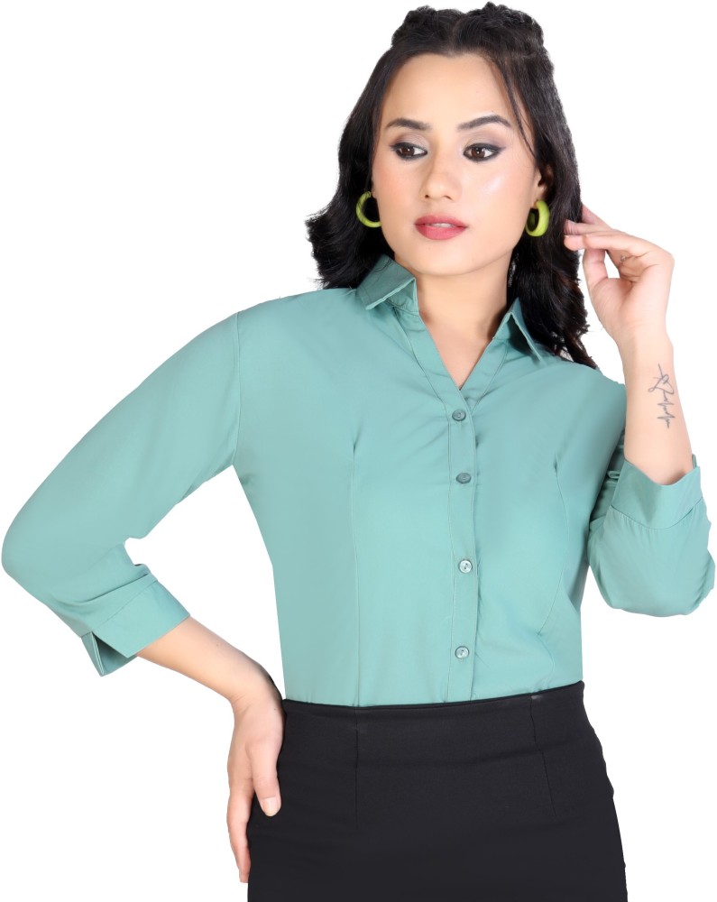 OS OPEN STYLE Women Solid Casual Light Green Shirt Buy OS OPEN STYLE Women Solid Casual Light Green Shirt Online at Best Prices in India Flipkart