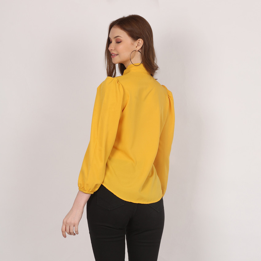 yellow velvet shirt