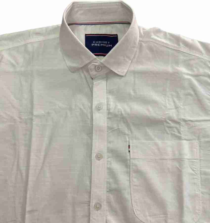 Cabinet Men Solid Formal White Shirt - Buy Cabinet Men Solid Formal White  Shirt Online at Best Prices in India