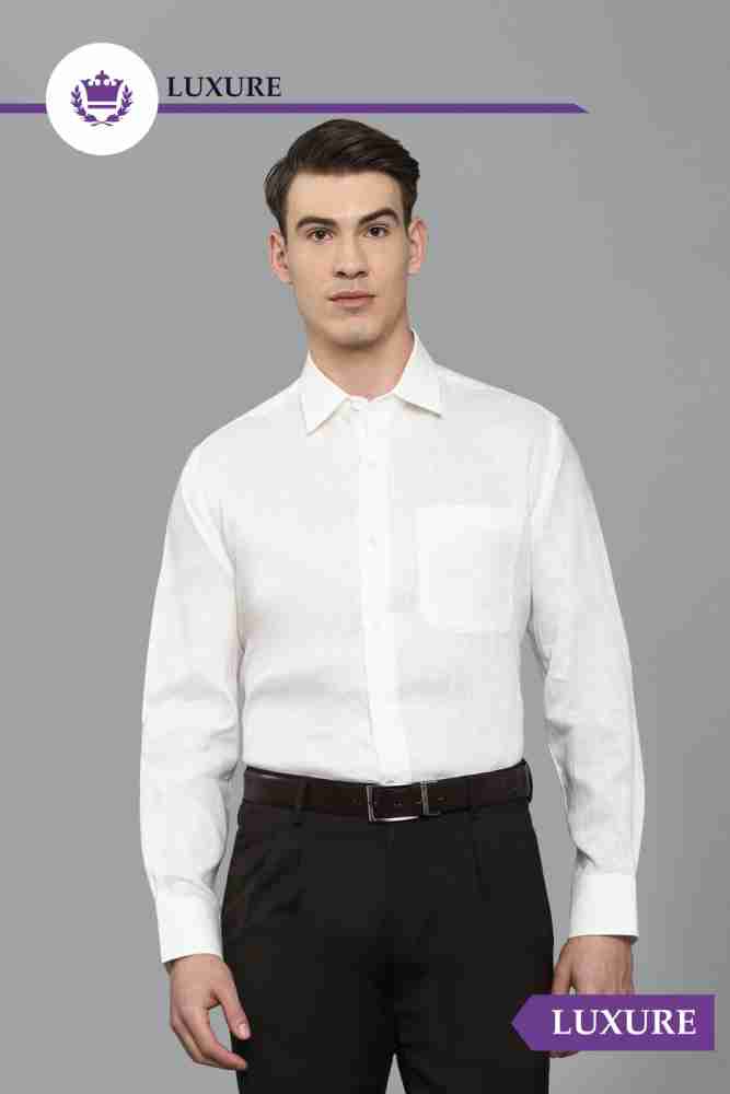 LOUIS PHILIPPE Men Solid Formal White Shirt - Buy LOUIS PHILIPPE