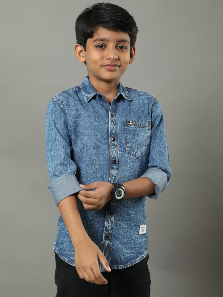 ZIMBAR Boys Solid Casual Dark Blue Shirt Buy ZIMBAR Boys Solid Casual Dark Blue Shirt Online at Best Prices in India Flipkart