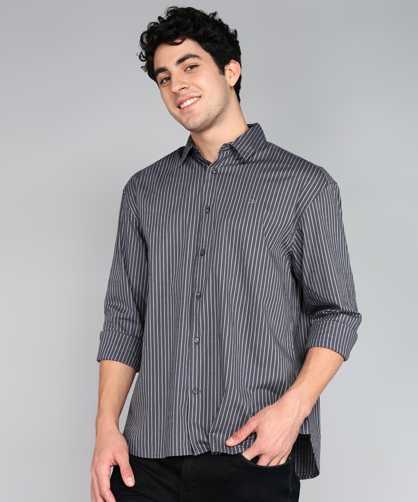 Calvin Klein Jeans Men Striped Casual Grey Shirt Buy Calvin Klein Jeans Men Striped Casual Grey Shirt Online at Best Prices in India Flipkart