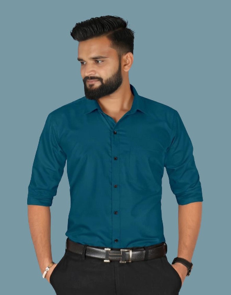 Blue colour shop mens shirt