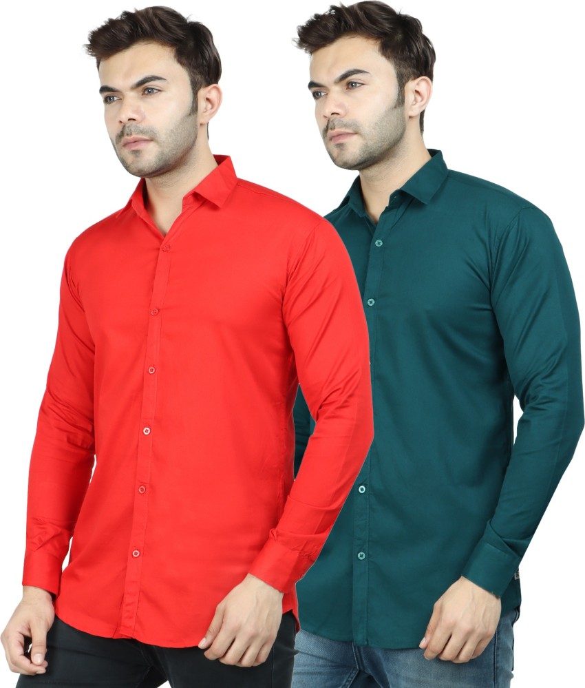 Ifti Fashion Men Solid Casual Red Blue Shirt Buy Ifti Fashion Men Solid Casual Red Blue Shirt Online at Best Prices in India Flipkart