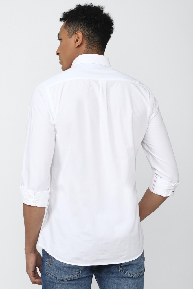 VAN HEUSEN Men Solid Casual White Shirt - Buy VAN HEUSEN Men Solid Casual  White Shirt Online at Best Prices in India