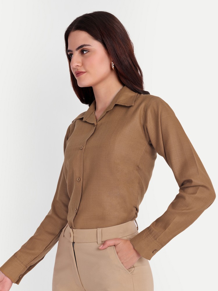 FNOCKS Girls Solid Casual Brown Shirt Buy FNOCKS Girls Solid Casual Brown Shirt Online at Best Prices in India Flipkart