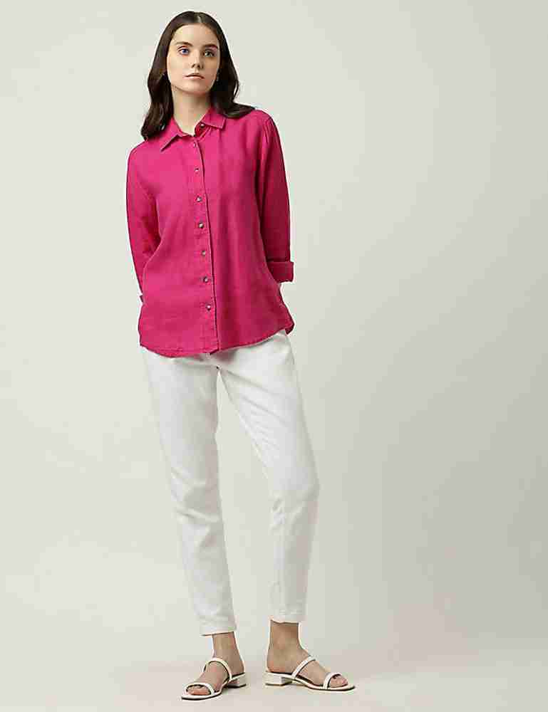 marks and spencer womens linen shirts