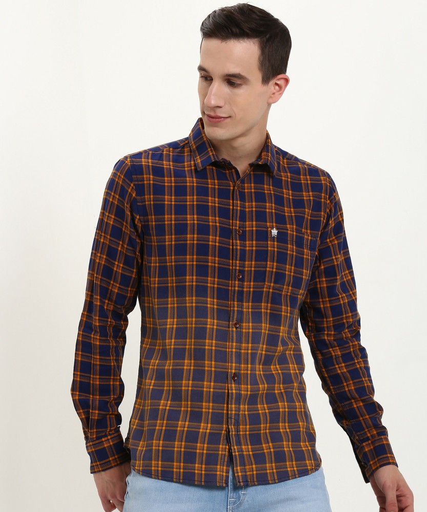 SINGLE by Ranbir Kapoor Men Checkered Casual Dark Blue Shirt - Buy SINGLE  by Ranbir Kapoor Men Checkered Casual Dark Blue Shirt Online at Best Prices  in India