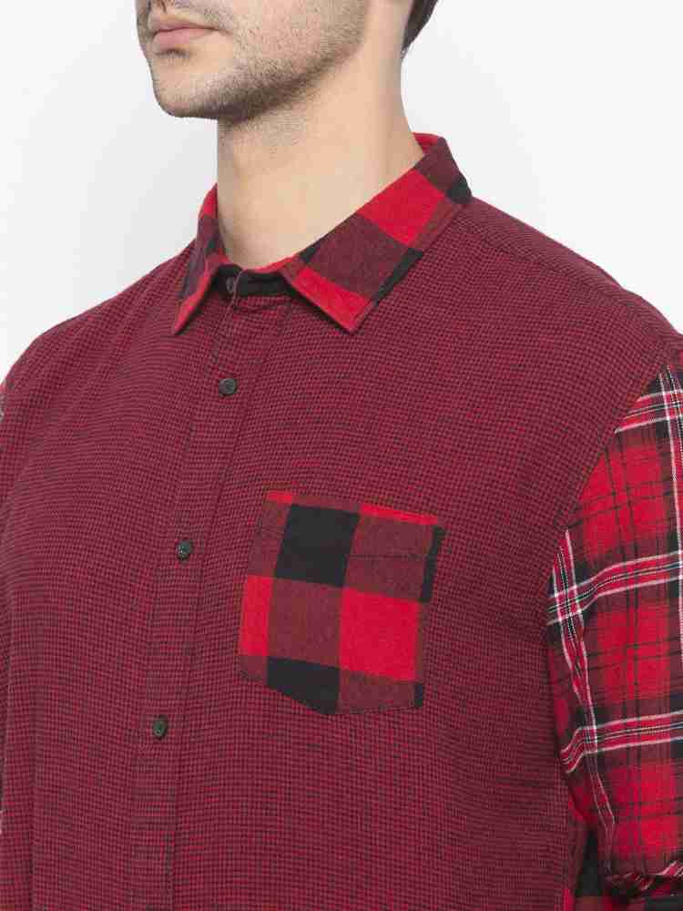 being human red check shirt