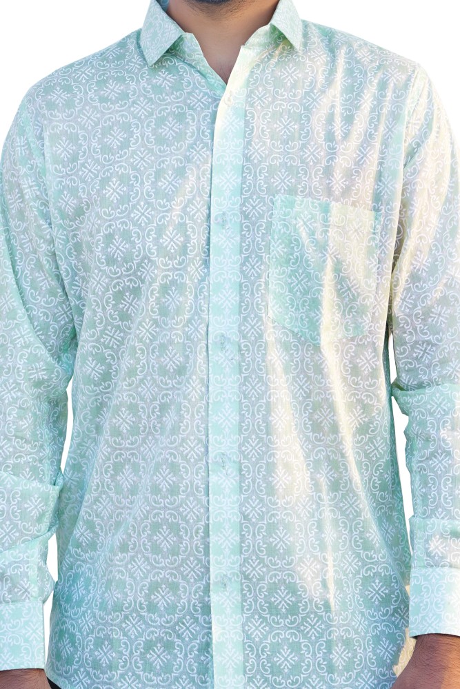 COTTON PRINTED CASUAL BLUE REGULAR SHIRT FOR MEN at Rs 250 / Piece in  Jaipur