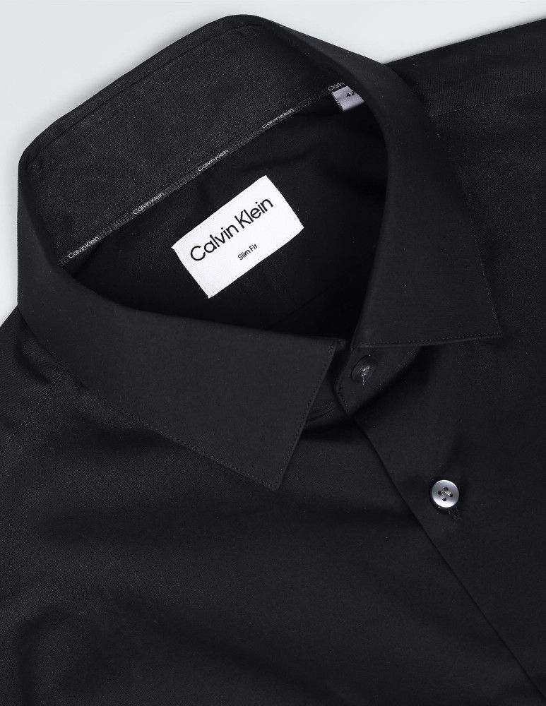 Calvin Klein Jeans Men Solid Casual Black Shirt - Buy Calvin Klein Jeans  Men Solid Casual Black Shirt Online at Best Prices in India