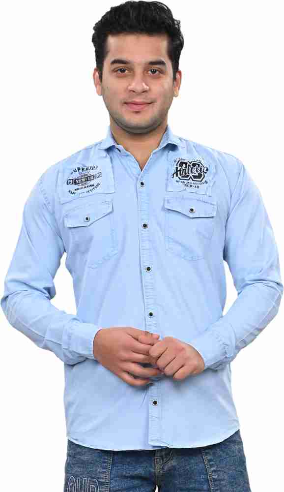 Buy Bright Blue RFD Cotton Shirt for Men Online in India -Beyoung