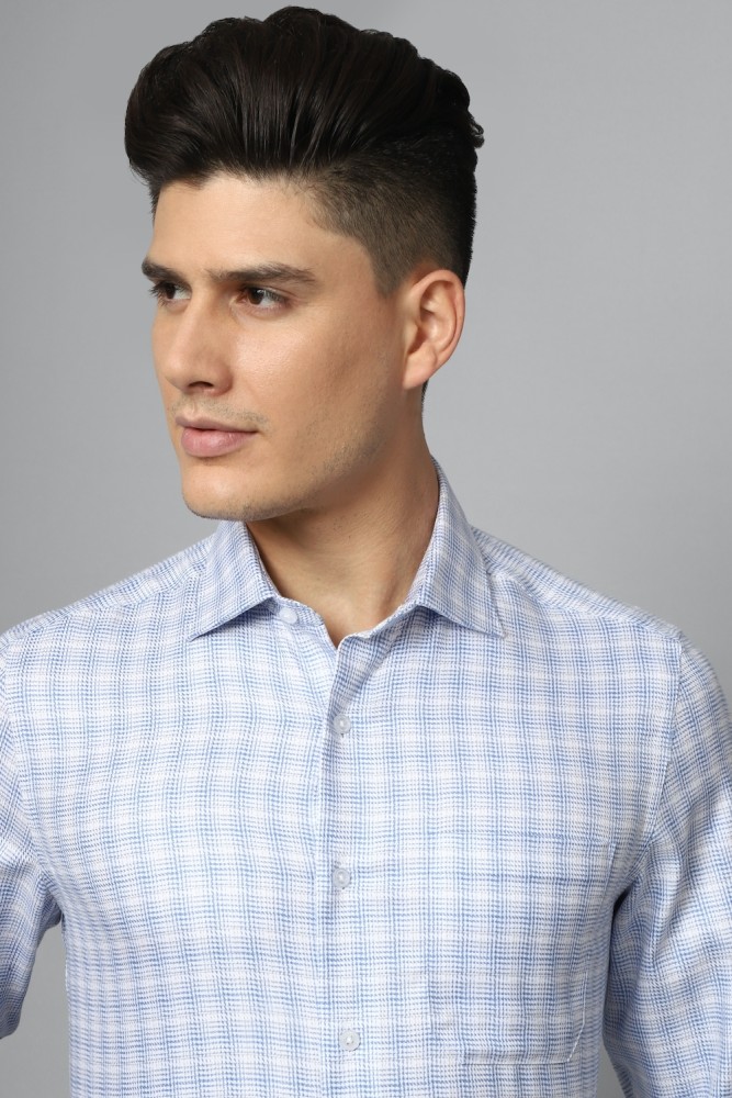 LOUIS PHILIPPE Men Checkered Formal Blue, White Shirt - Buy LOUIS